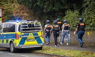 Großeinsatz rund um das Westfalenkolleg in Paderborn. - Niklas Tüns