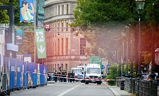 In Berlin wurden Teile einer Fanzone gesperrt. - Christoph Soeder/dpa