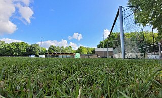 Der Sportplatz der SG Bustedt ist frisch gemähnt und bereit für den Endspurt der Fußball-Saison. - Florian Weyand