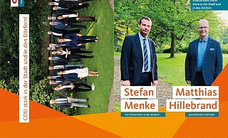 Falsche Angaben: Der fehlerhafte Flyer, in dem Matthias Hillebrand als persönlicher Vertreter genannt wird, ging nie in den Druck. Er wurde aber auf Facebook veröffentlicht. - CDU