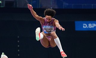 Malaika Mihambo holte sich beim Leichtathletik-Meeting in Düsseldorf den Sieg. - Bernd Thissen/dpa