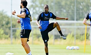 SCP-Stürmer Ilyas Ansah bestritt am Sonntag seine erste Trainingseinheit als Jungprofi. - Besim Mazhiqi