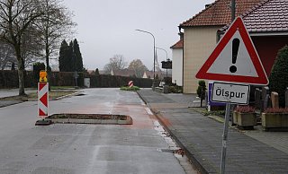 Dieses Beet mittig auf der Straße steht in der Kritik. Einige monieren, dass es in der Dunkelheit zu schlecht zu erkennen sei und eine Gefahr für den Straßenverkehr darstelle. Anfang der Woche war ein Fahrzeug bei der Überfahrt beschädigt worden. - Tasja Klusmeyer