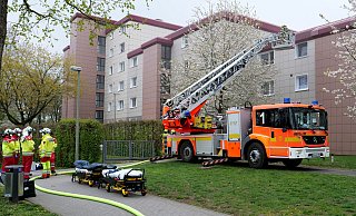 In einem Keller in einem Mehrfamilienhaus am Kleinenberger Weg brennt ein Wäschetrockner aus. - Ralph Meyer