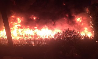 Großbrand in Bielefeld: Sechs Autos brennen komplett aus. - Dirk Ukena
