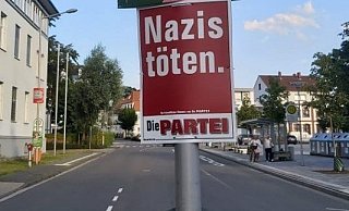 Die Wahlwerbung von "Die Partei" sorgt für Diskussionen. - Florian Weyand