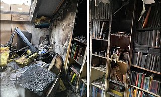So sehen Lulus Regale nach dem Brand in ihrem Zimmer am Spreeweg aus. - privat