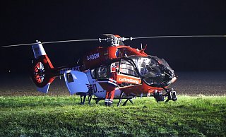 Der Rettungshubschrauber wurde angefordert, um den Jugendlichen ins Krankenhaus zu fliegen. - Charlotte Mahncke