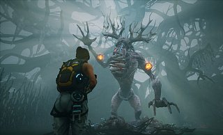 Bosskämpfe wie gegen dieses Baumwesen gehören zu den herausfordernderen Teilen des Spiels. - Prime Matter