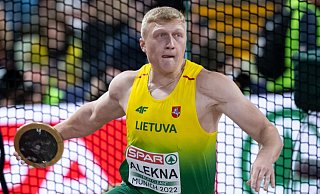 Mykolas Alekna wirft in einer eigenen Liga. - Sven Hoppe/dpa