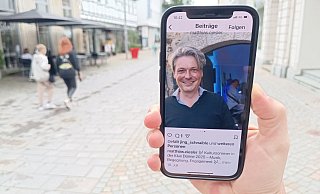 Der CDU-Bürgermeisterkandidat Matthias Ciesler ist sehr aktiv auf Instagram. - Sven Hauhart