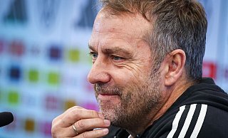 Bundestrainer Hansi Flick trifft mit der deutschen Nationalmannschaft auf Peru. - Christian Charisius/dpa