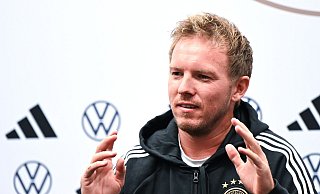 Deutschlands Bundestrainer Julian Nagelsmann beantwortet die Fragen von Journalisten. - Federico Gambarini/dpa