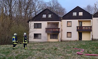 In dem leerstehenden Hotel war es zu einem Brand gekommen. - Feuerwehr Bad Wünnenberg