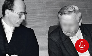 Holger Rostek (l.) verteidigte den verurteilten Mord-Auftraggeber Friedrich Meiner (Name geändert). - Stöss