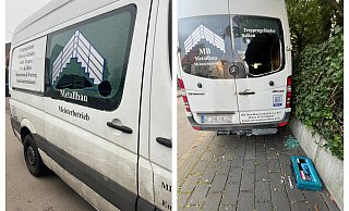 Der Firmentransporter von Handwerker Melki Büyüksal ist bereits zum zweiten Mal innerhalber weniger Monate aufgebrochen worden. Beim ersten Mal schlugen die Täter die Scheibe der Seitentür ein (links), vor wenigen Tagen zerstörten sie die Heckscheibe. In beiden Fällen wurde hochwertiges Werkzeug gestohlen. - privat