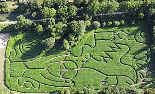 Das diesjährige Muster des Labyrinths am Lippesee. - Andreas Wecker