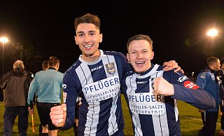 Dürfen sich Aday Ercan (links) und Phil Beckhoff vom SC Wiedenbrück demnächst auf Spiele in der Regionalliga freuen? - Jens Dünhölter