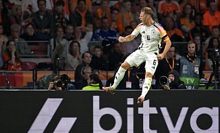 Joshua Kimmich trifft erstmals als DFB-Kapitän. - Federico Gambarini/dpa