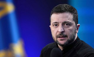Der ukrainische Präsident Wolodymyr Selenskyj ist auch zum Rücktritt bereit im Gegenzug für einen Nato-Beitritt des Landes. - Evgeniy Maloletka/AP/dpa