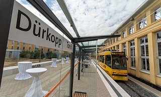 Der kurze Ausbau der Linie 4 ins Viertel Dürkopp Tor 6 war die letzte Verlängerung einer Stadtbahnlinie, die umgesetzt wurde. Wann es weitere gibt, ist offen. - Dennis Angenendt