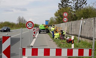 Die Autobahnauffahrt Herford/Bad Salzuflen in Richtung Hannover wird für Fahrzeuge aus Richtung Bad Salzuflen bis Ende des Monats wegen Bauarbeiten an der Lärmschutzwand gesperrt. - Frank-Michael Kiel-Steinkamp