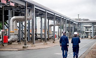 Der Gasspeicher Rehden in Niedersachsen - auch diese Anlage ist derzeit nicht allzu voll. (Archivbild) - Hauke-Christian Dittrich/dpa