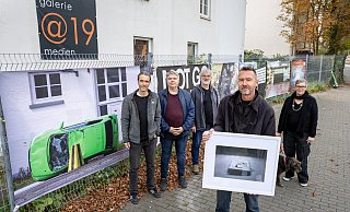 Andreas Neuwöhner (v.l.), Axel Czypionka, Wolfgang Brenner, Jörg Lütkemeier und Dagmar Venus waren auf dem Dempsey-Gelände mit der Kamera unterwegs. - Niklas Tüns