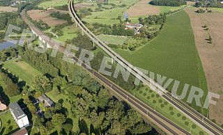 So sieht ein erster Entwurf der Deutschen Bahn für ein zusätzliches Viadukt durch die Johannisbachaue aus. - Deutsche Bahn So sieht ein erster Entwurf der Deutschen Bahn für ein zusätzliches Viadukt durch die Johannisbachaue aus. - Deutsche Bahn