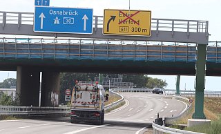 In Fahrtrichtung Osnabrück ist die letzte Baustelle der Nordumgehung bereits passierbar. - Jörg Stuke