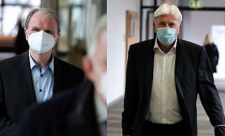 Arminias Ex-Manager Rüdiger Lamm (r.) hat seinen ehemaligen Freund Erich Pohl vor Gericht gezerrt. - Wolfgang Rudolf