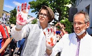 David Nalimov (15) gehört zum Organisationsteam von Fridays for Future in Bielefeld. - BARBARA FRANKE