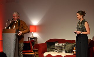 Durch den Heimatabend führten Erwin Grosche und Jule Ures. - Ulla Meyer
