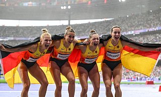 Auch die Starterinnen der Bronze-Staffel über 4x100 Meter werden in Berlin dabei sein. - Sven Hoppe/dpa