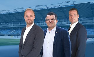 Die drei SCP-Geschäftsführer Sebastian Lange (v. l.), Martin Hornberger und Gerrit Denzer. - SCP07