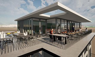 Besondere Attraktion soll die Dachterrasse mit einer sich über zwei Ebenen erstreckenden Bar werden. - Planungsbüro Bremenkamp