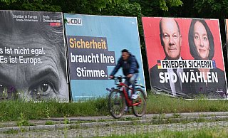 Heute schließen die Union, Grüne und Linke ihren Europawahlkampf ab. - Arne Dedert/dpa