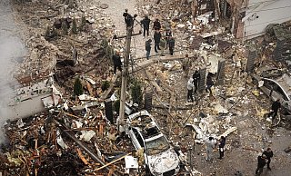 Kiew war eines der Ziele der russischen Angriffe in der Nacht und in den Morgenstunden. - Efrem Lukatsky/AP/dpa