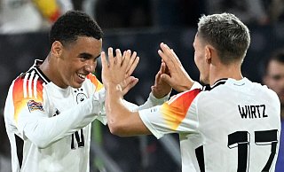 Jamal Musiala (l) und Florian Wirtz haben großen Anteil am Aufschwung des DFB-Teams. - Fabian Strauch/dpa