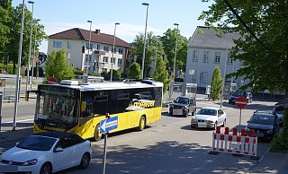 Der noch bestehende Lübbecker Busbahnhof (ZOB) befindet sich abseits des laufenden Straßenverkehrs. - Cornelia Müller