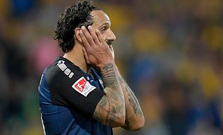 Adriano Grimaldi ließ im Spiel seiner Paderborner gegen Eintracht Braunschweig gleich mehrere Torchancen ungenutzt. - picture alliance / Eibner-Pressefoto
