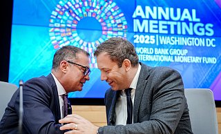 Nagel und Finanzminister Lars Klingbeil sind gemeinsam in Washington. - Kay Nietfeld/dpa