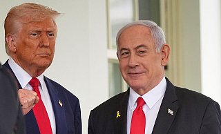 US-Präsident Donald Trump wird den israelischen Regierungschef Benjamin Netanjahu am Montag im Weißen Haus empfangen. (Archivbild) - Evan Vucci/AP/dpa