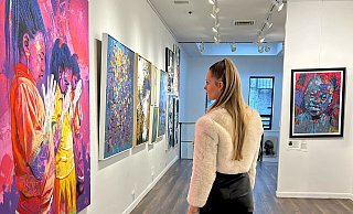 Leonie Geldmacher darf vier Bilder während der „Art Basel" in Miami ausstellen. - Privat