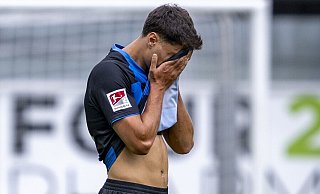 Stefano Marino zeigte gegen Gütersloh eine starke Leistung, doch der Keeper der Gäste ließ den SCP-Stürmer verzweifeln. - picture alliance/dpa