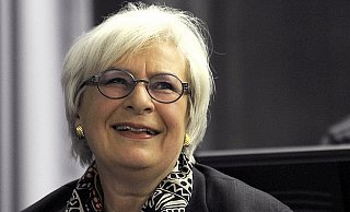 Sigrid Löffler an der Universität Bielefeld. - FOTO: SANDRA SÁNCHEZ