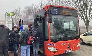 Ein Schienenersatzverkehr wurde eingerichtet. - Matthias Bungeroth