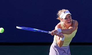 Laura Siegemund zeigte gegen die russische Favoritin Mirra Andrejewa einen großen Kampf. (Archivbild) - Adam Hunger/FR110666 AP/dpa