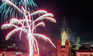 In diesem Jahr gab es zum Libori-Finale wieder das große Feuerwerk im Paderquellgebiet. - Besim Mazhiqi