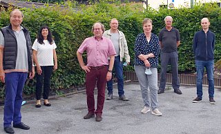 Zum neuen Vorstand des SPD-Ortsvereins gehören v.l. Michael Gebauer, Karl-Heinz Vogelsang, Doris Brinkmann, Mike Bartels, Jürgen Grumbach, Bärbel Bitter, Wolfgang Fischer, Maik Gärtner und Sarah Thöne. - NW